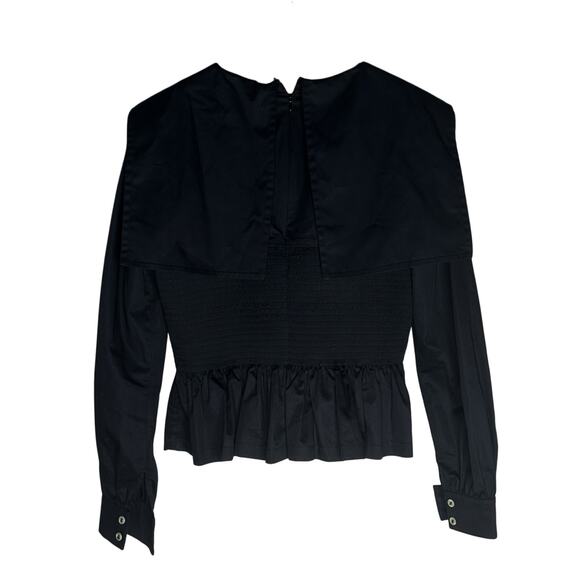 Molly Goddard Lucy Peplum Cotton Poplin Top Whimsygoth Size US 10 (UK 14) - Picture 13 of 15